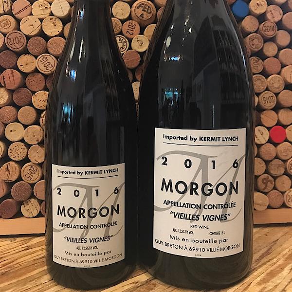 Breton’s domaine is comprised of three hectares (only 7.2 acres), eighty percent of which lies in the appellation of Morgon. He belongs to the the gang of four, name dubbed by Kermit. The vines range in age from 8 to 80 years, with the 80-year-old vines dedicated to the “Vieilles Vignes'".